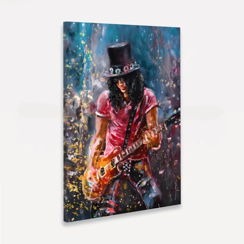 Quadro Slash Artístico - Guns N' Roses