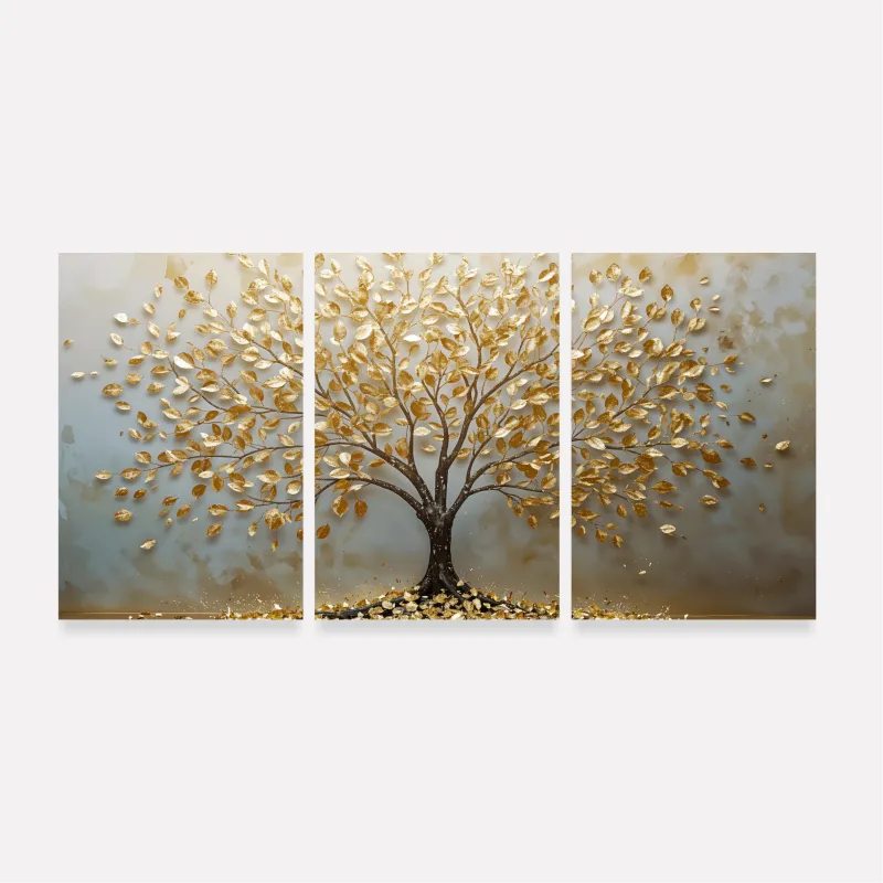 Quadro Árvore da Vida Essência Dourada
