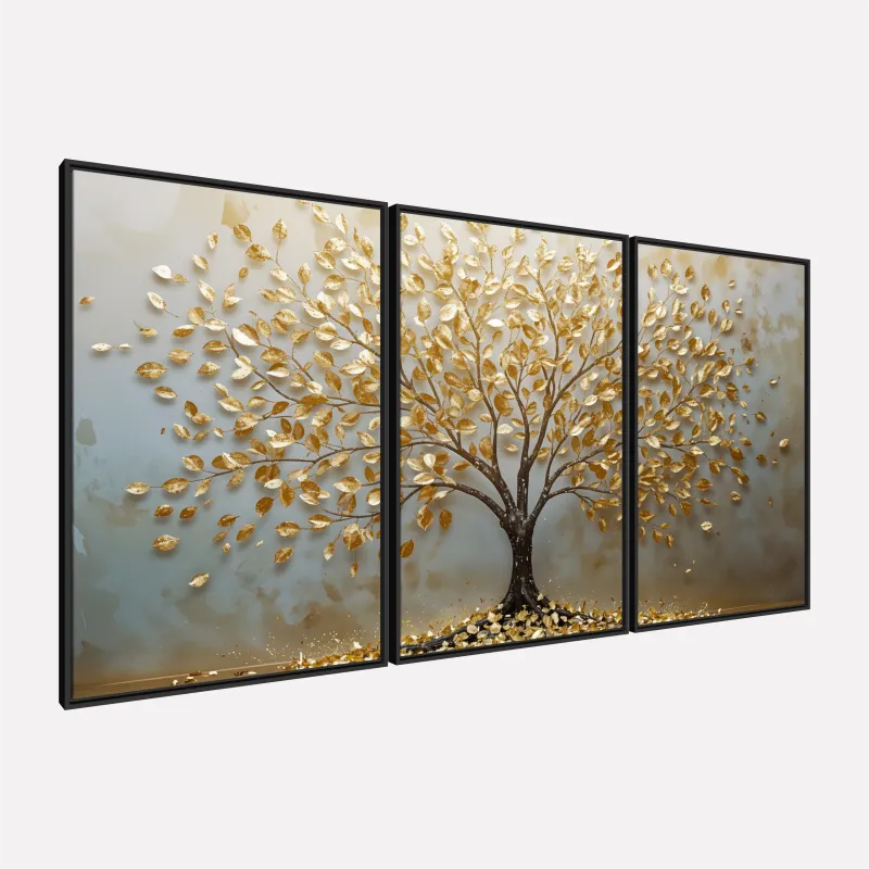 Quadro Árvore da Vida Essência Dourada
