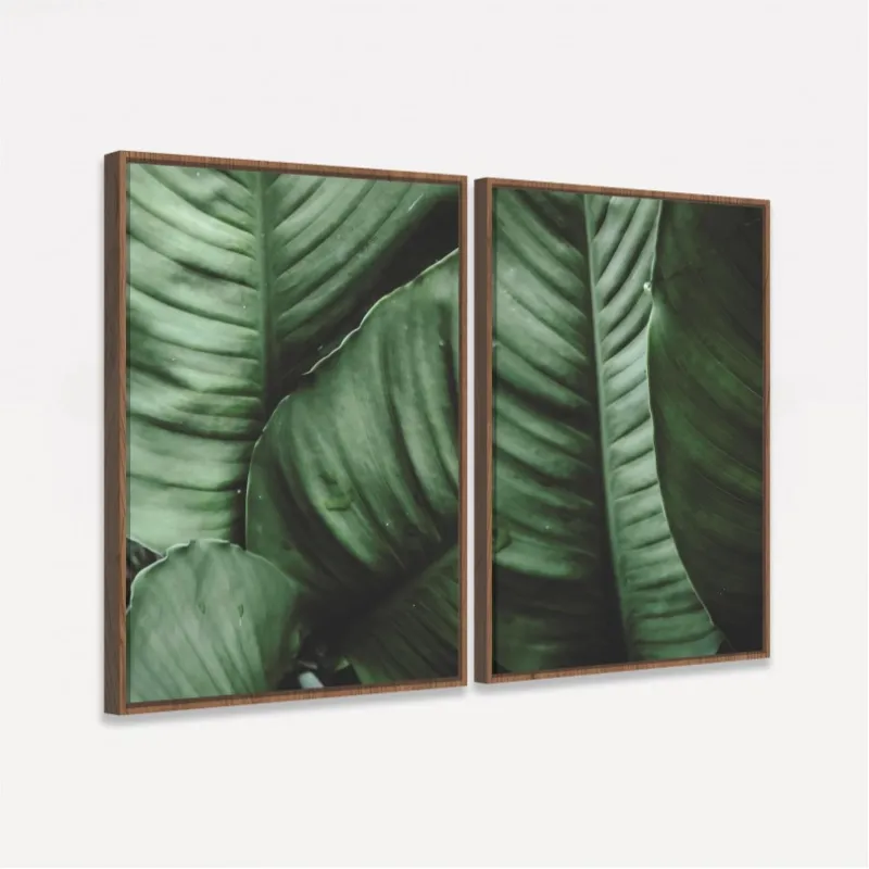 Quadro Plantas Folhagem decorativo - Duo de Verde
