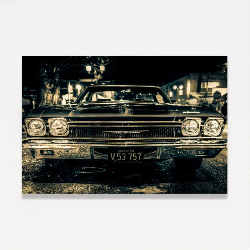 Quadro Carro Clássico Vintage Antigo Frontal