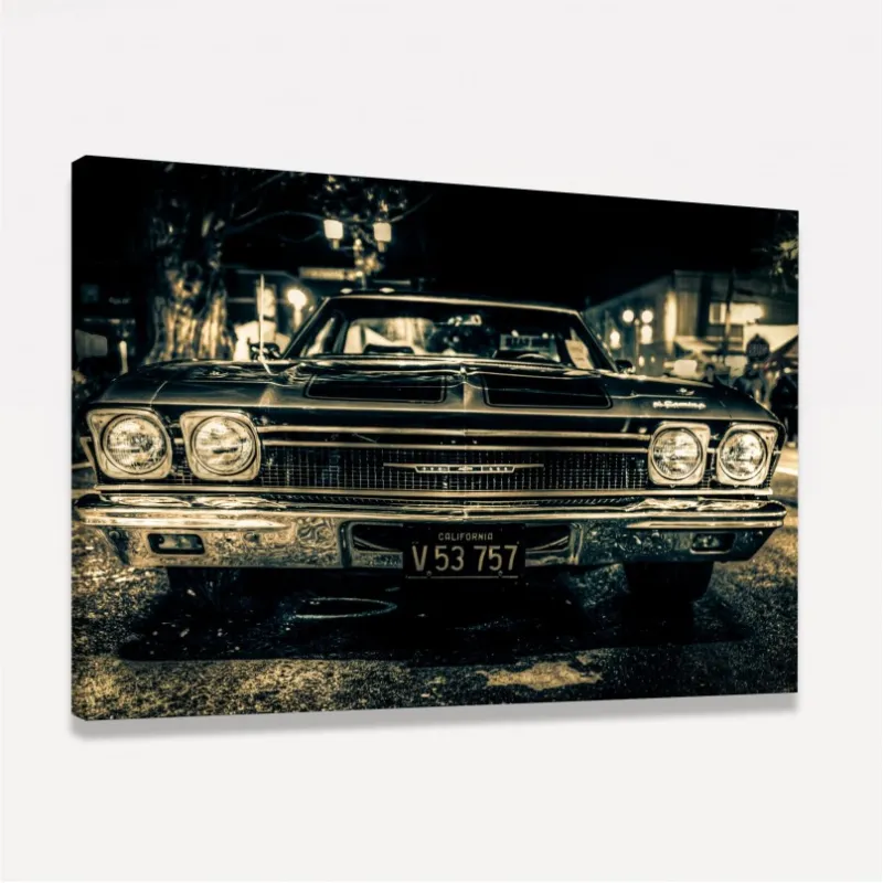 Quadro Carro Clássico Vintage Antigo Frontal