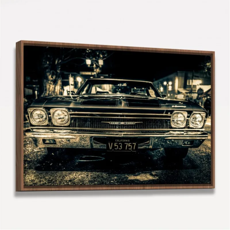 Quadro Carro Clássico Vintage Antigo Frontal