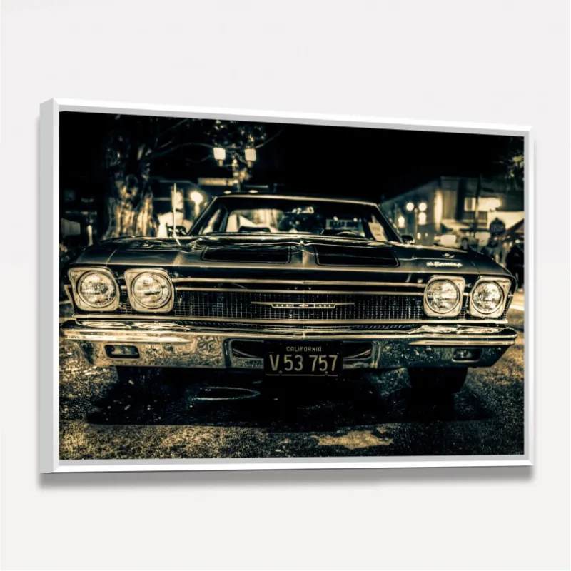 Quadro Carro Clássico Vintage Antigo Frontal