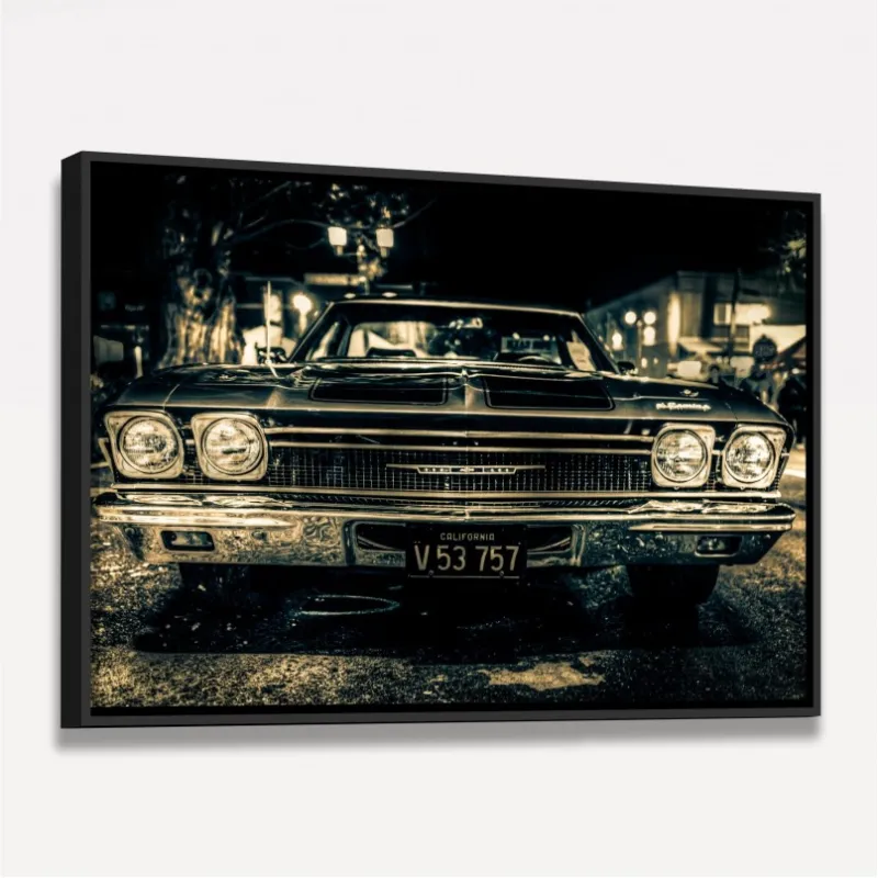 Quadro Carro Clássico Vintage Antigo Frontal