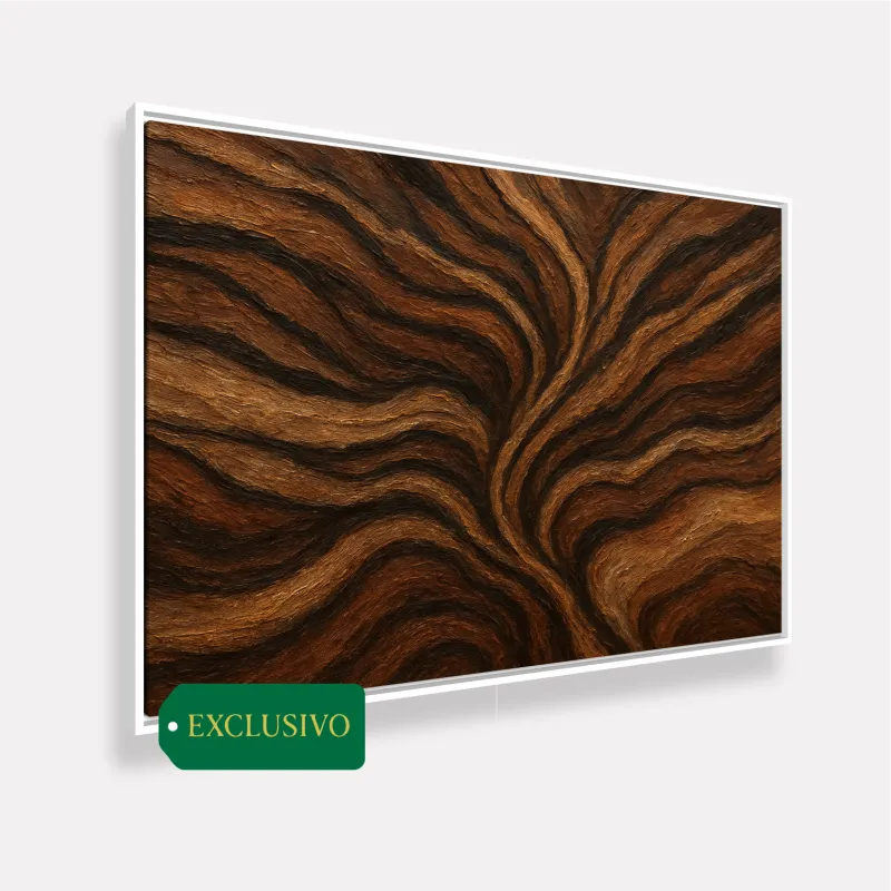 Quadro Abstrato Raízes Do Tempo Tons Terrosos 