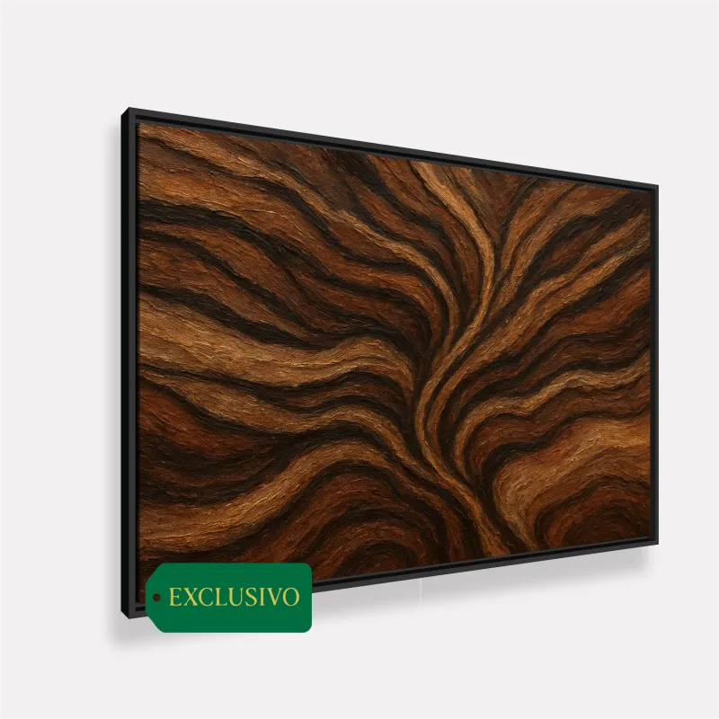 Quadro Abstrato Raízes Do Tempo Tons Terrosos 