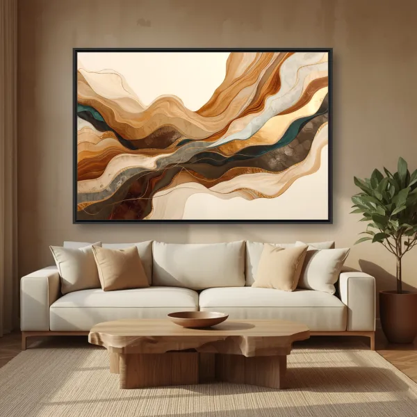 Quadro Abstrato Moderno Ondas Em Harmonia - Arte Exclusiva