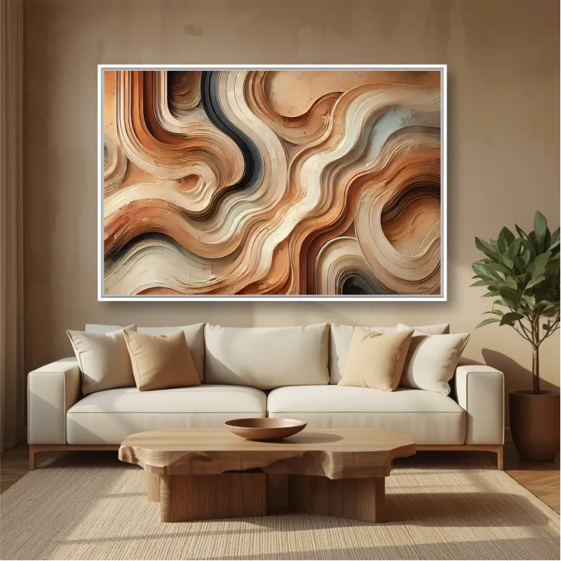 Quadro Decorativo Abstrato Entre Curvas - Arte Exclusiva