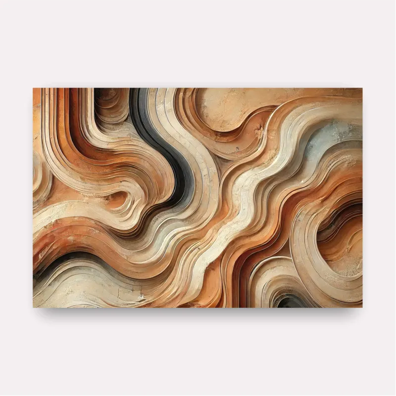 Quadro Decorativo Abstrato Entre Curvas - Arte Exclusiva