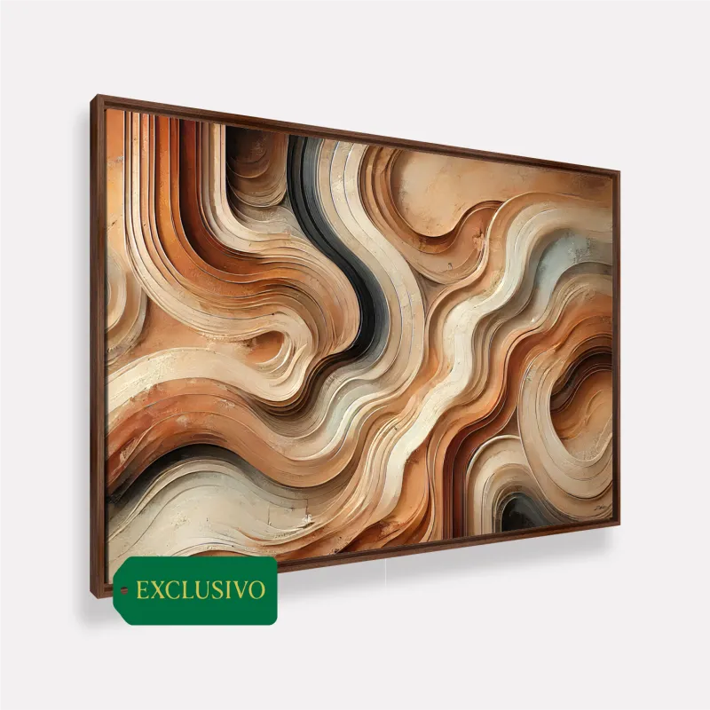 Quadro Decorativo Abstrato Entre Curvas - Arte Exclusiva