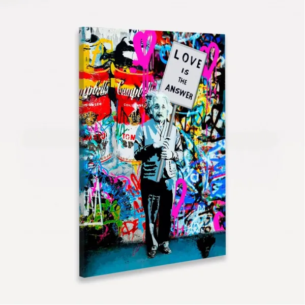 Quadro Einstein Art Amor é a Resposta