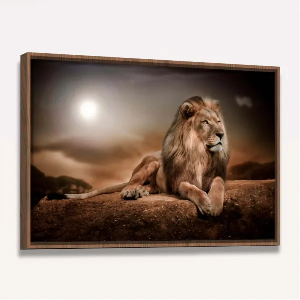 Quadro decorativo Leão de Judá Sobre a Rocha