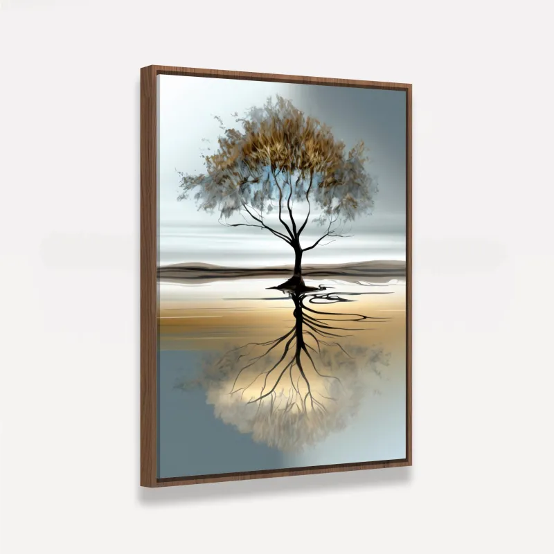 Quadro Abstrato Árvore Reflexo da Vida