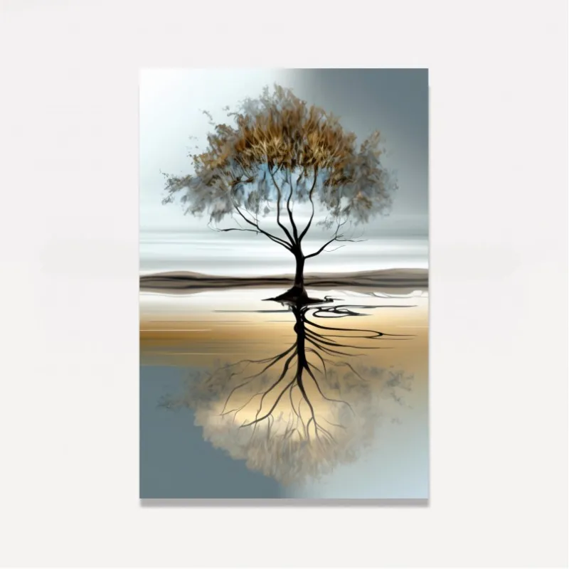 Quadro Abstrato Árvore Reflexo da Vida
