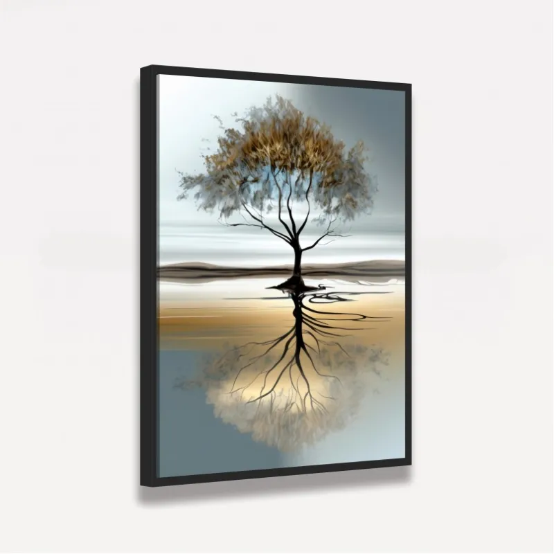 Quadro Abstrato Árvore Reflexo da Vida