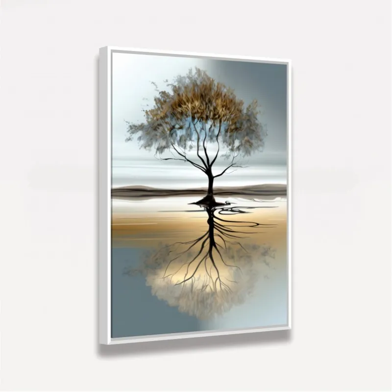 Quadro Abstrato Árvore Reflexo da Vida