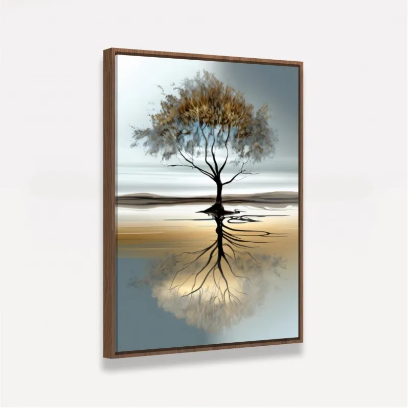 Quadro Abstrato Árvore Reflexo da Vida