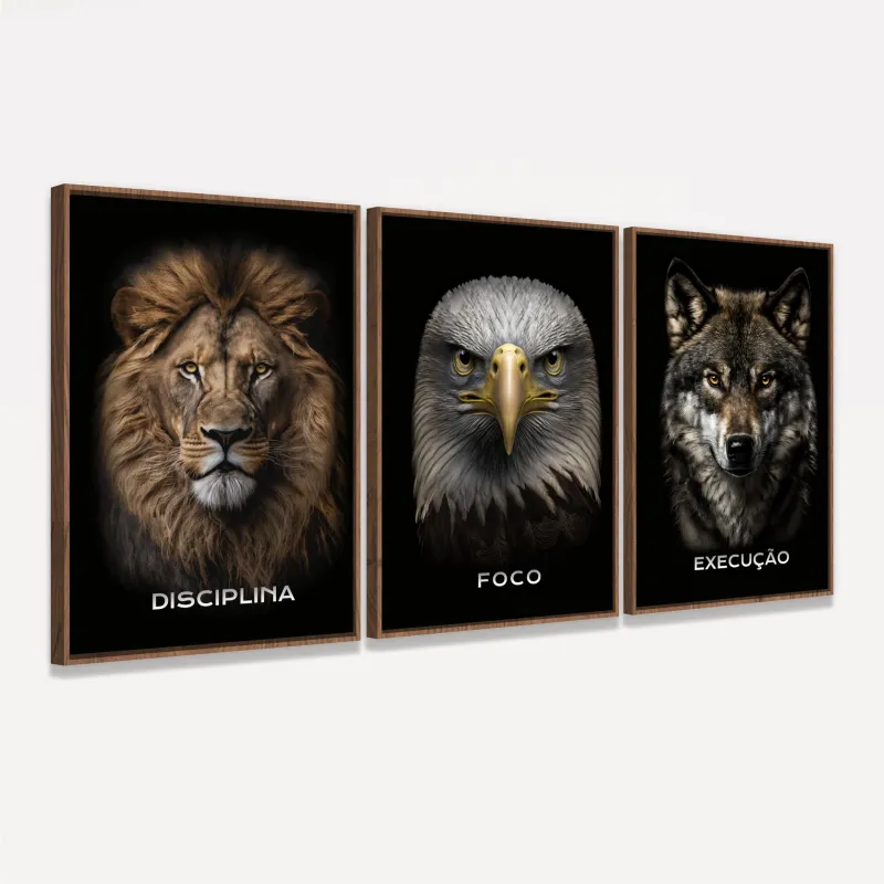 Quadro Trio Disciplina Foco Execução