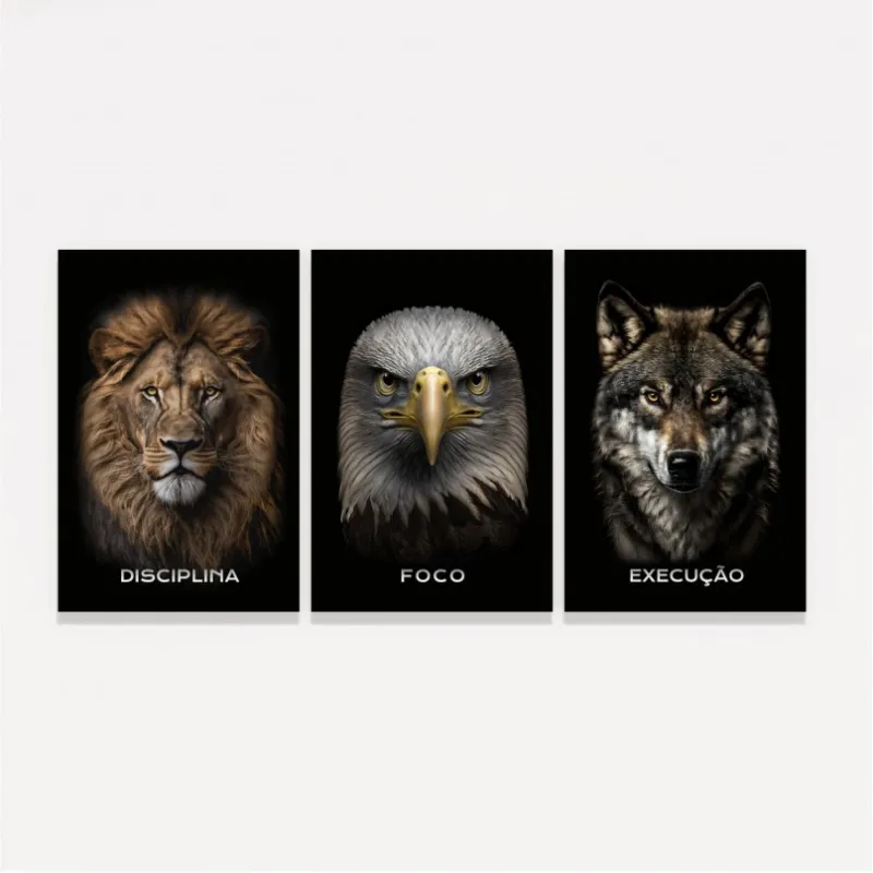 Quadro Trio Disciplina Foco Execução