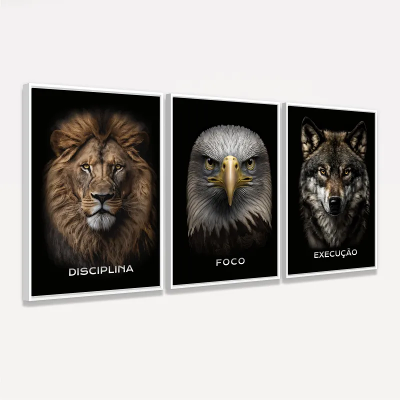 Quadro Trio Disciplina Foco Execução