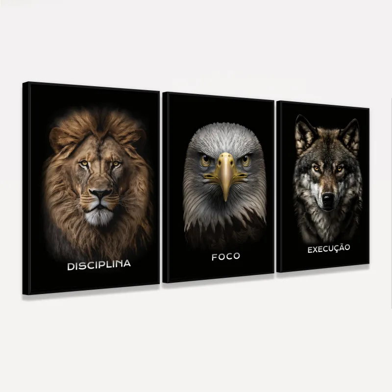 Quadro Trio Disciplina Foco Execução