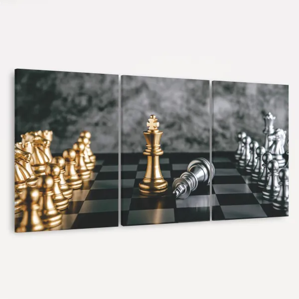 Quadro Xadrez Trio Golden Chess