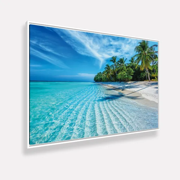 Quadro Decorativo Praia Tropical Paraíso Azul o Refúgio dos Sonhos