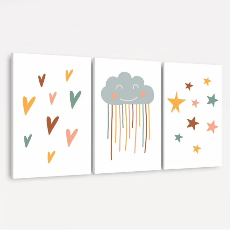 Quadro Trio Infantil Bons Sonhos