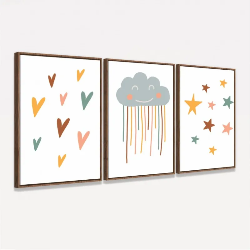 Quadro Trio Infantil Bons Sonhos