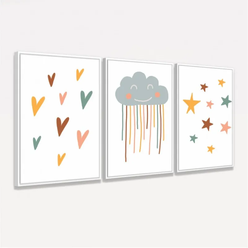 Quadro Trio Infantil Bons Sonhos
