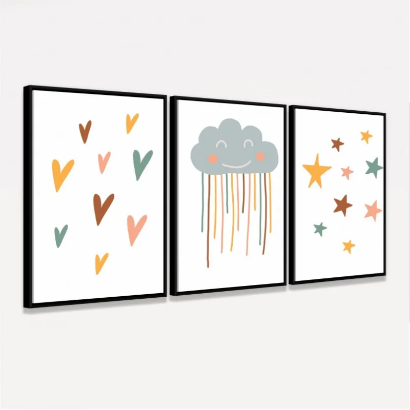 Quadro Trio Infantil Bons Sonhos