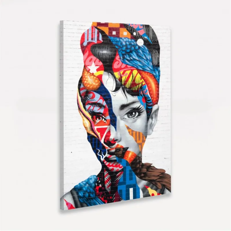 Quadro Audrey Hepburn Street Art decorativo