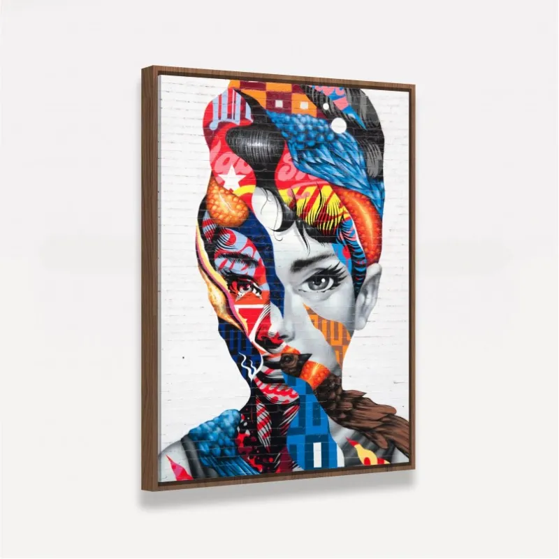 Quadro Audrey Hepburn Street Art decorativo