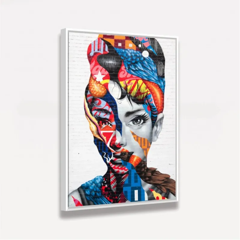 Quadro Audrey Hepburn Street Art decorativo