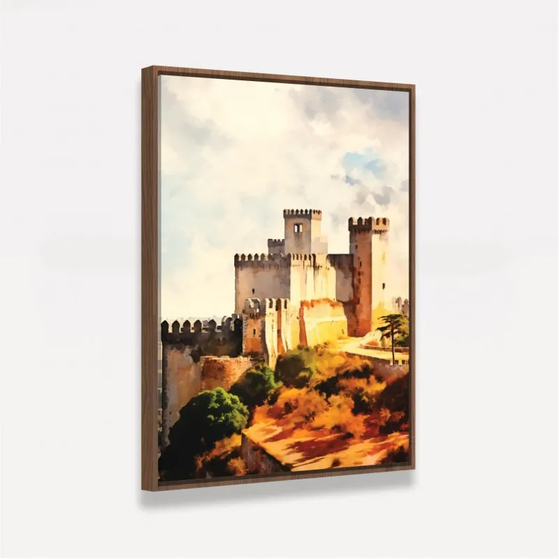 Quadro Castelo de Óbidos - Portugal Impressionismo Cores Vibrantes