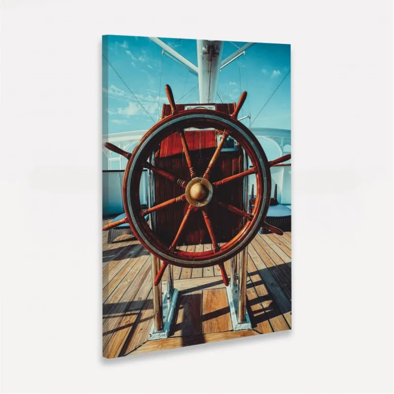 Quadro decorativo Leme de Barco a Luz do Dia