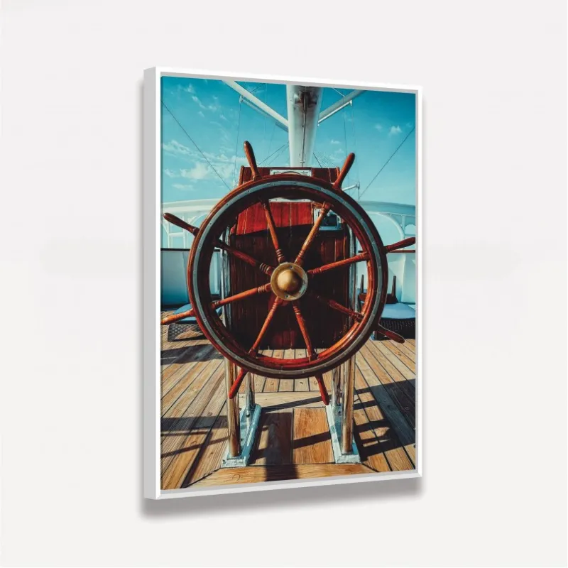 Quadro decorativo Leme de Barco a Luz do Dia
