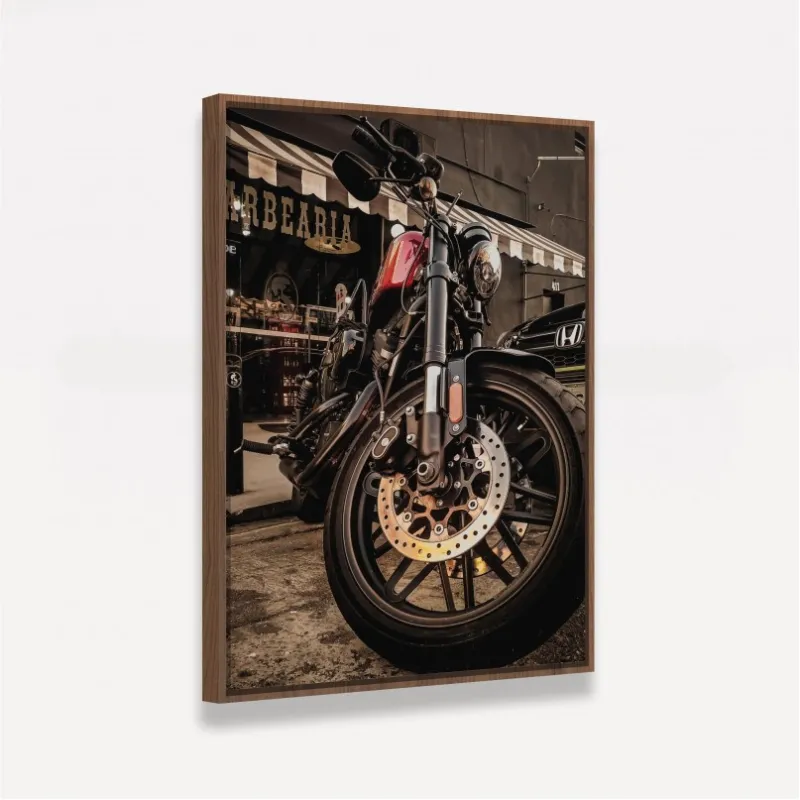 Quadro Moto Clássica Harley Davidson