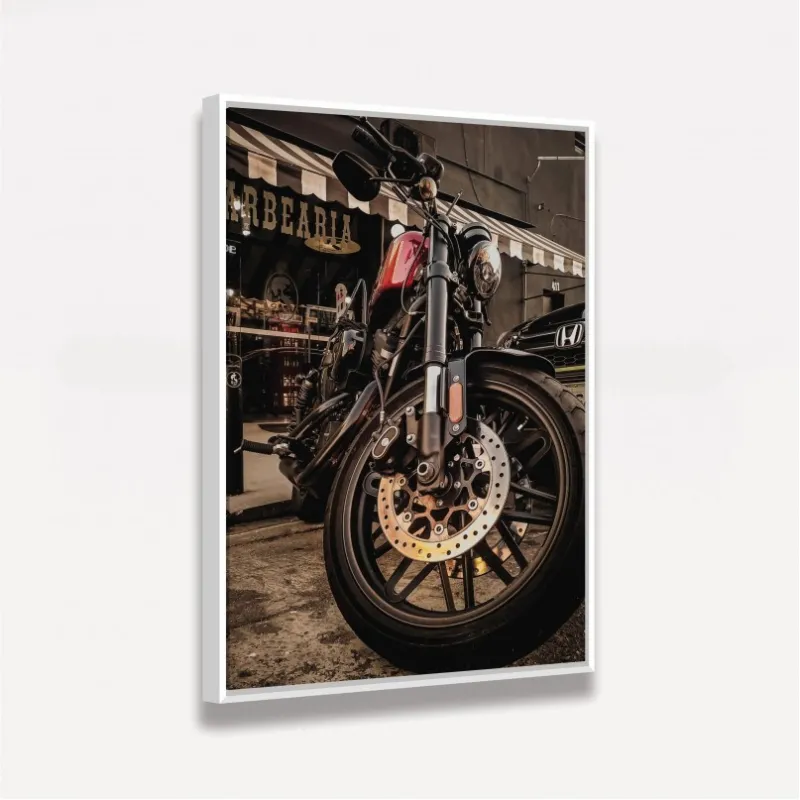 Quadro Moto Clássica Harley Davidson