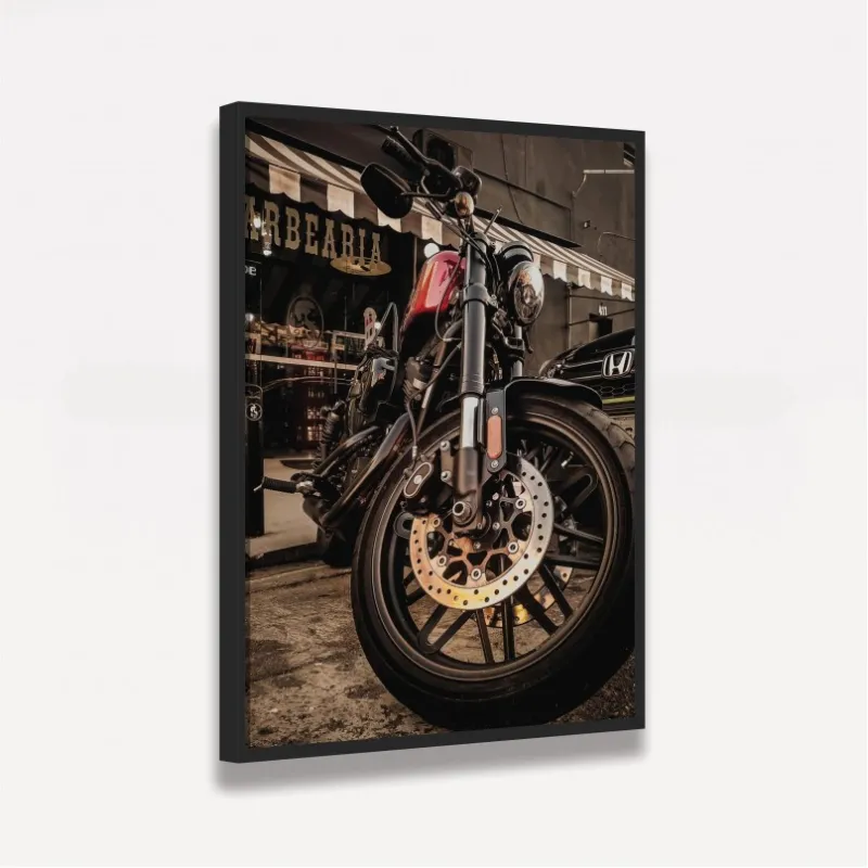 Quadro Moto Clássica Harley Davidson