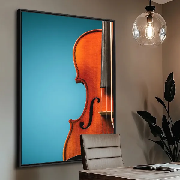Quadro Instrumento Silhueta Violino