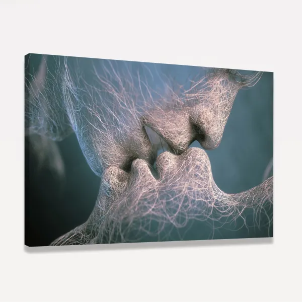 Quadro Casal Raízes do Amor Beijo