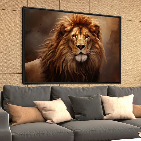 Quadro Leão Esplendor Selvagem