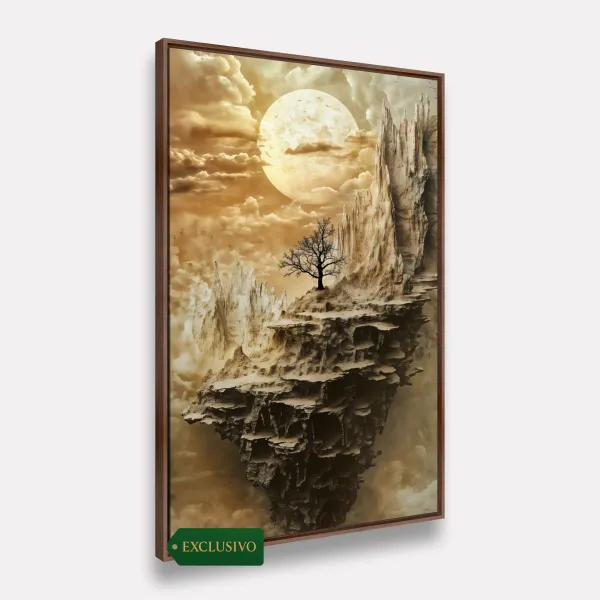 Quadro Abstrato Escarpa dos Céus Sobre a Lua