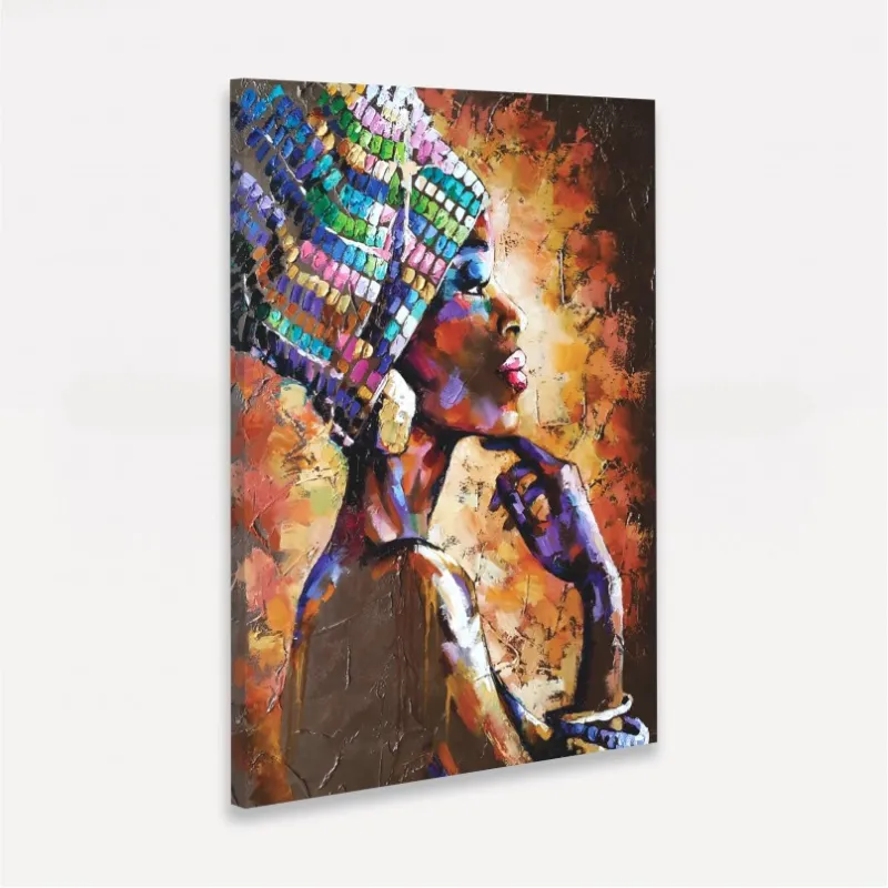 Quadro Mulher Negra Artístico decorativo Arte Abstrata
