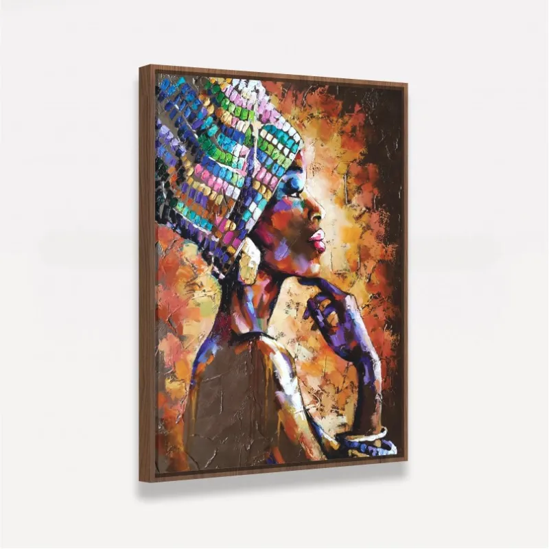 Quadro Mulher Negra Artístico decorativo Arte Abstrata