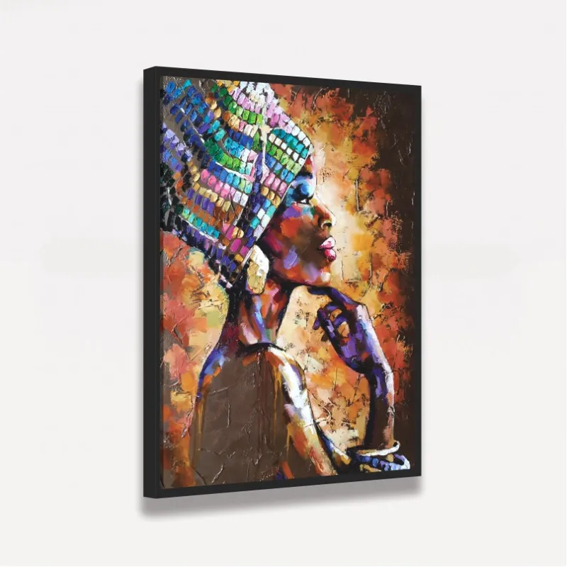 Quadro Mulher Negra Artístico decorativo Arte Abstrata