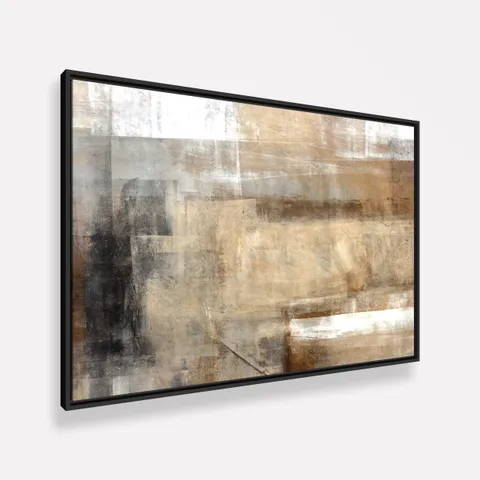 Quadro Abstrato Moderno Pinceladas Retas