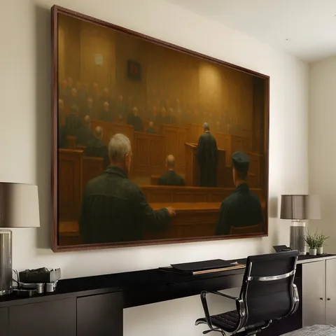 Quadro Advocacia Tribunal Poder do Juiz - Arte Exclusiva